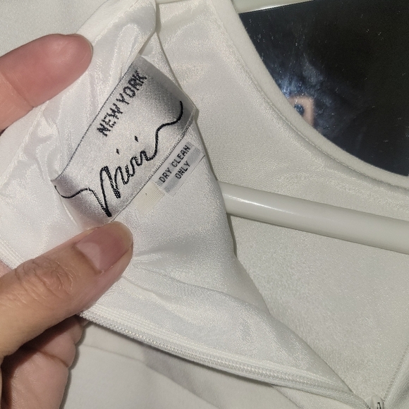 Miri Couture White Bridal Sheath Mini Dress Size Small Wedding Bridal Shower - Picture 5 of 10